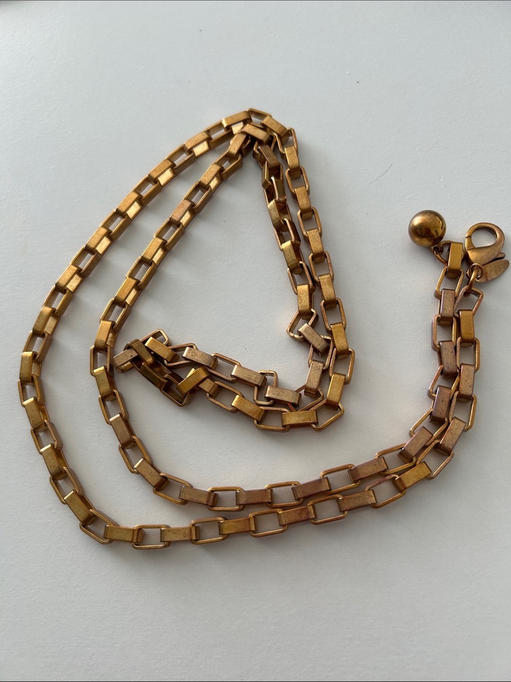 Gold link belt 40” long